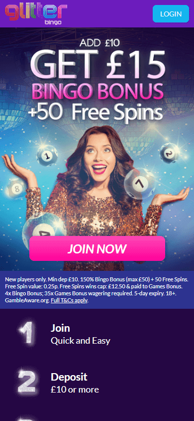 Glitter Bingo Casino Mobile screenshot